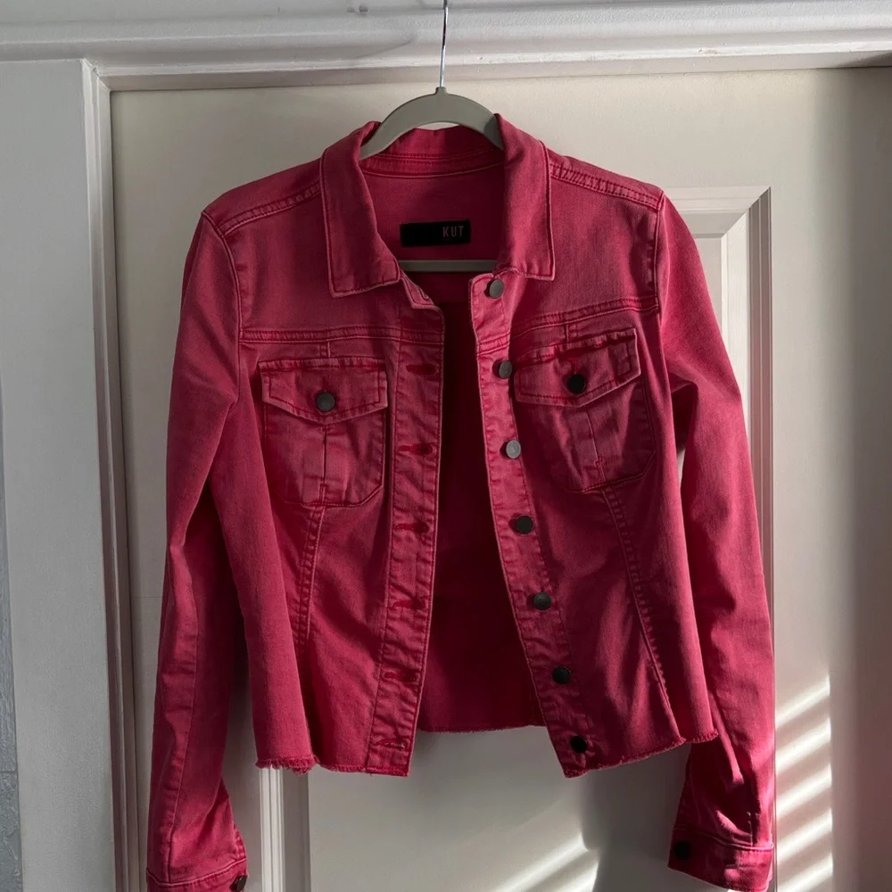 Kut from the Kloth Pink Jacket with Floral Lining - Picture 10 of 12